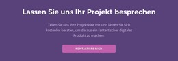 Lassen Sie Uns Ihr Projekt Besprechen - HTML-Vorlagencode