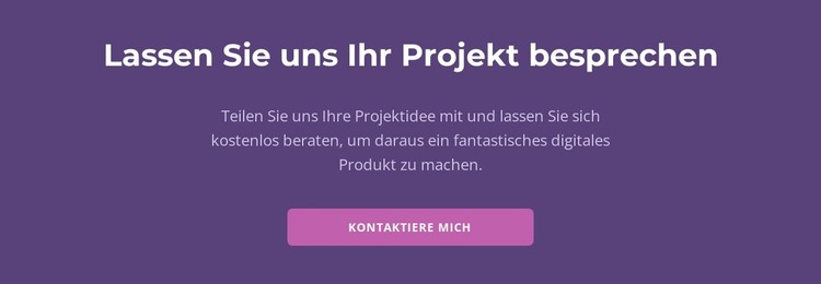 Lassen Sie uns Ihr Projekt besprechen HTML-Vorlage