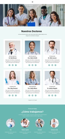 Los Mejores Trabajadores Médicos.: Plantilla De Arranque De Una Página