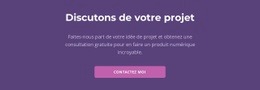 Discutons De Votre Projet - Build HTML Website