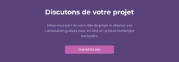 Discutons De Votre Projet Modèle