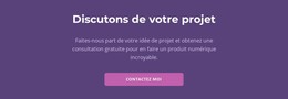 Discutons De Votre Projet - Code Du Modèle HTML