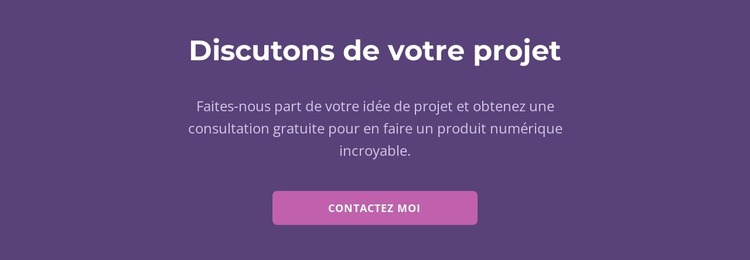 Discutons de votre projet Modèle Joomla