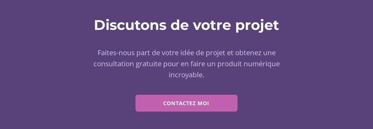 Discutons de votre projet Modèle de site Web