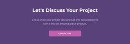 Let Is Discuss Your Project - HTML Template