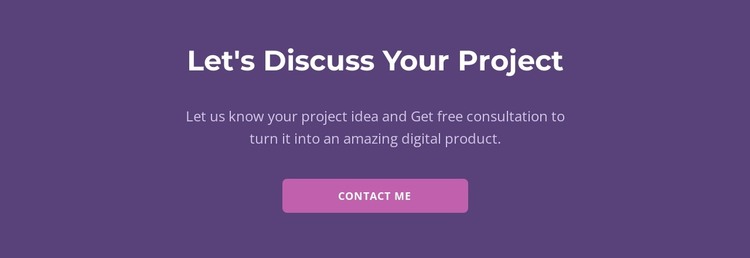 Let is discuss your project HTML Template
