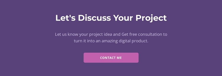Let is discuss your project Html Website Builder
