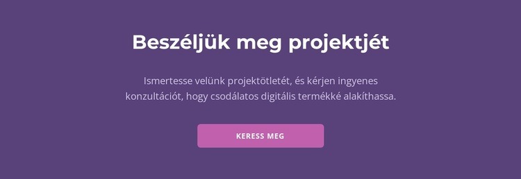 Beszéljük meg a projektjét CSS sablon