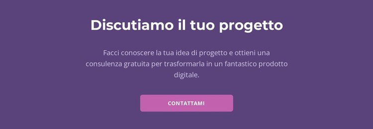 Parliamo del tuo progetto Modello CSS