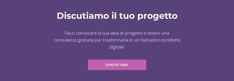 Parliamo del tuo progetto Modello HTML