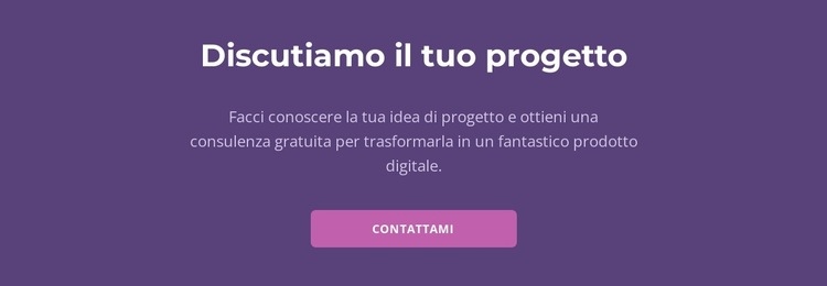 Parliamo del tuo progetto Modello HTML5