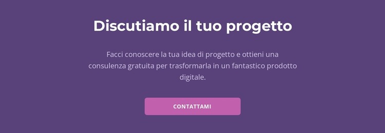 Parliamo del tuo progetto Modello Joomla