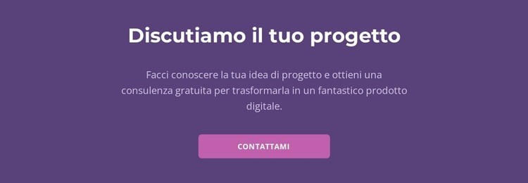 Parliamo del tuo progetto Modello