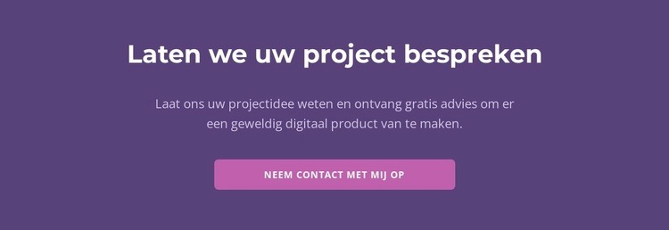 Laten we uw project bespreken Sjabloon