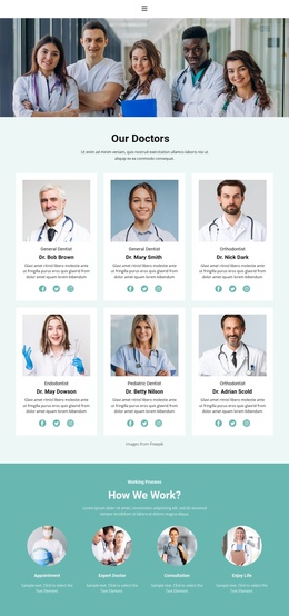 The Best Medical Workers - One Page Bootstrap Template