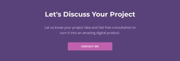 Let Is Discuss Your Project One Page Template