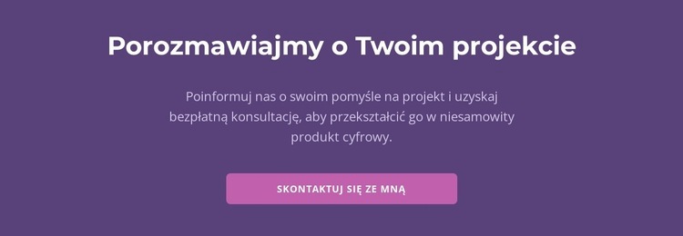 Porozmawiajmy o Twoim projekcie Kreator witryn internetowych HTML