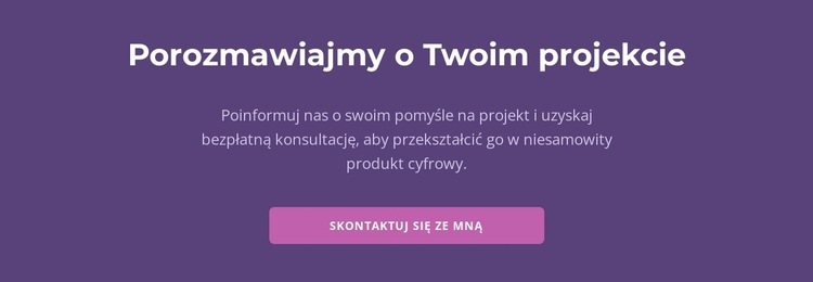 Porozmawiajmy o Twoim projekcie Wstęp