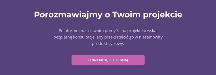 Porozmawiajmy o Twoim projekcie Szablon HTML5