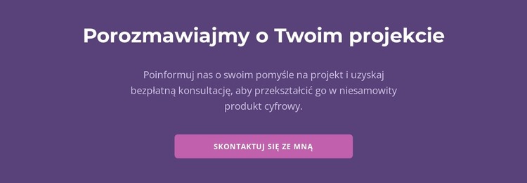 Porozmawiajmy o Twoim projekcie Szablon Joomla