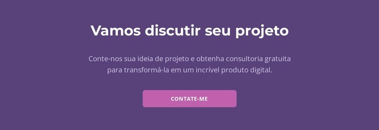 Vamos discutir seu projeto Modelo HTML5