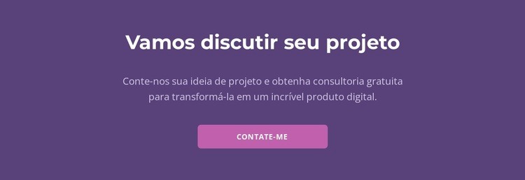 Vamos discutir seu projeto Modelo