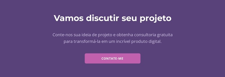 Vamos discutir seu projeto Modelo de site