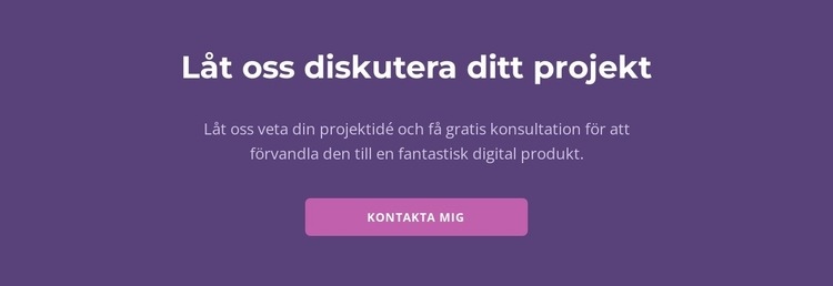 Låt oss diskutera ditt projekt CSS -mall