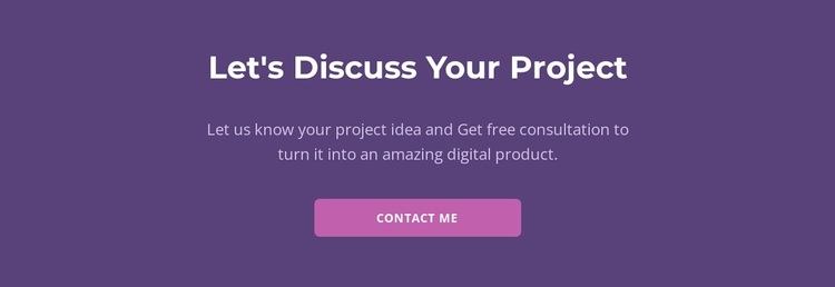 Let is discuss your project Template