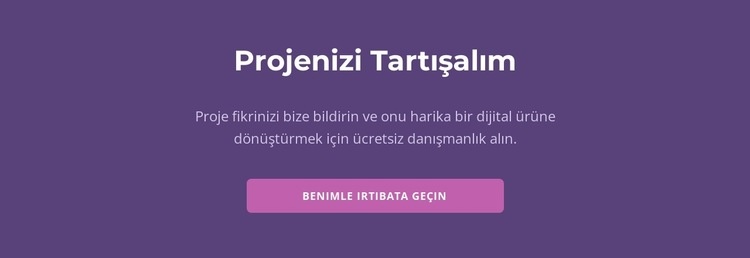 Projenizi tartışalım Şablon