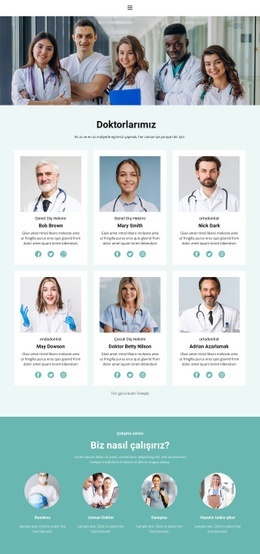 En Iyi Sağlık Çalışanları Sayfa Şablonu