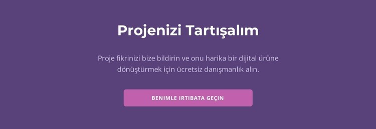 Projenizi tartışalım Web Sitesi Oluşturucu Şablonları