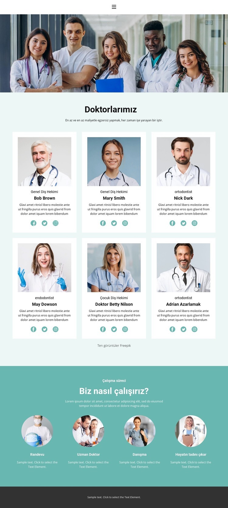 En iyi sağlık çalışanları Web sitesi tasarımı