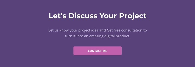 Let is discuss your project Web Page Design