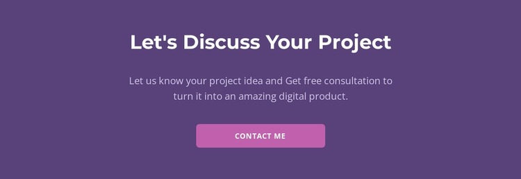 Let is discuss your project Website Mockup