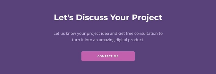 Let is discuss your project Website Template