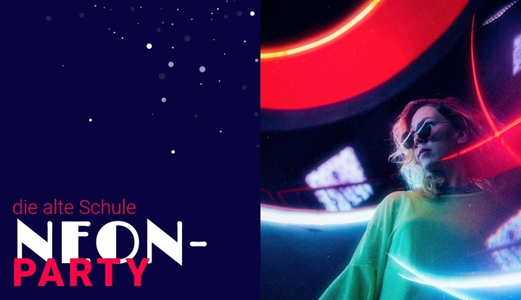 Neon-Party Website design