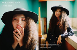 New Collection Of Hats - Site With HTML Template Download