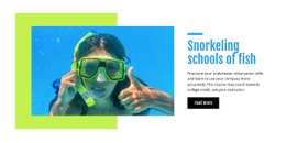 Školy Šnorchlování Ryb - Design HTML Page Online