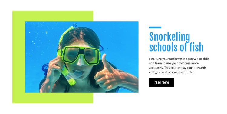 Snorkeling schools of fish CSS Template