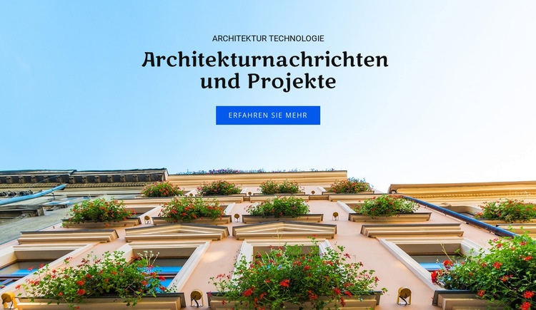 Architekturnachrichten und -projekte Website Builder-Vorlagen