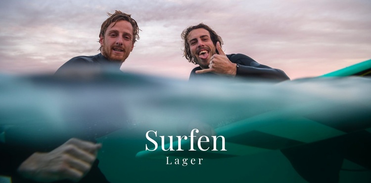 Buchen Sie noch heute ein Surfcamp Website Builder-Vorlagen