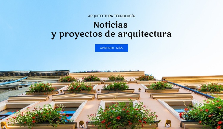 Noticias y proyectos de arquitectura Creador de sitios web HTML