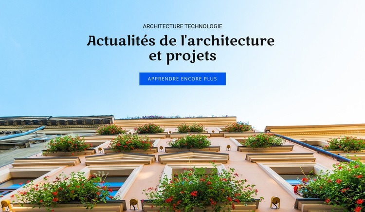 Actualités et projets d'architecture Maquette de site Web