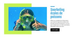 Mise En Page CSS Gratuite Pour Snorkeling Écoles De Poissons