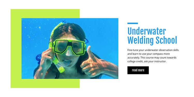 Snorkeling schools of fish Homepage Design