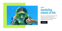 Snorkeling Haliskolák - Design HTML Page Online