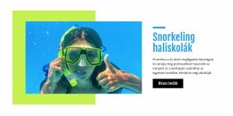 Snorkeling Haliskolák - Céloldal Sablon