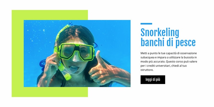 Snorkeling banchi di pesce Progettazione di siti web