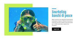 Snorkeling Banchi Di Pesce - Modello Di Sito Web Semplice